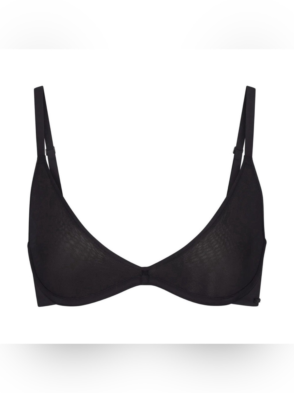 SKIMS Weightless Scoop Black Bra in Onyx